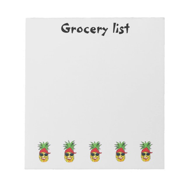 Funny Grocery List Notizblock (Vorderseite)