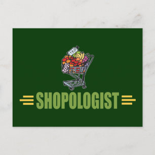 Funny Grocery Shopping Postkarte