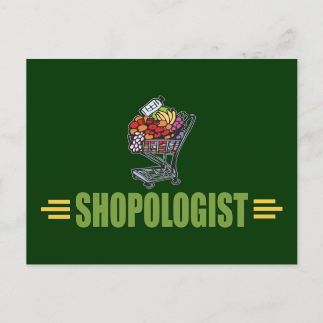 Funny Grocery Shopping Postkarte (Vorderseite)