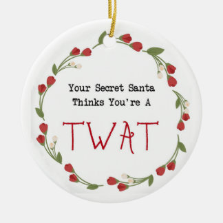 Funny grode schwört Geheimweisheiten Weihnachtsbau Keramik Ornament