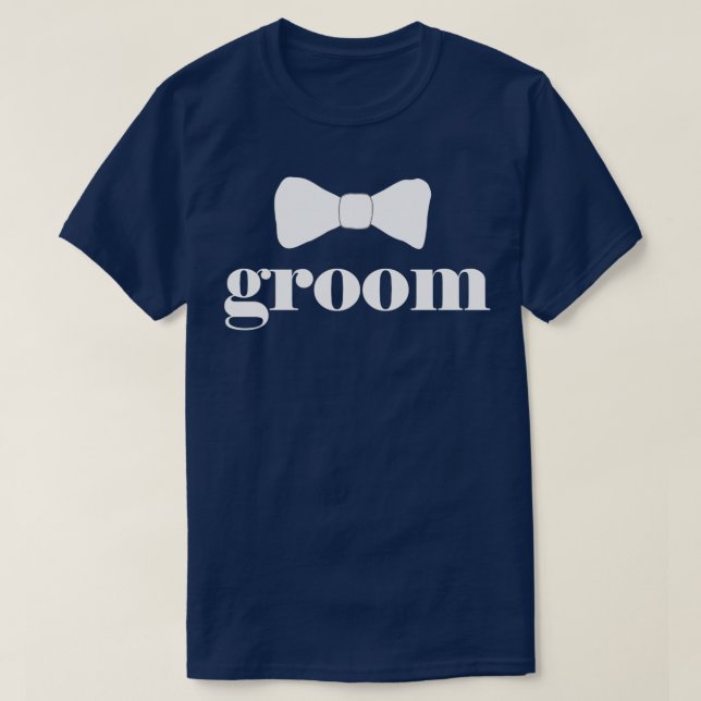 Funny Groom Bow Krawatte Bachelor Party Outfit Coo T-Shirt (Design vorne)