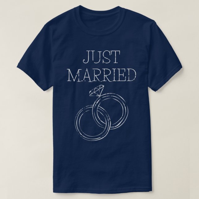 Funny Groom Bride Newlyweds Just Married Couple Ma T-Shirt (Design vorne)