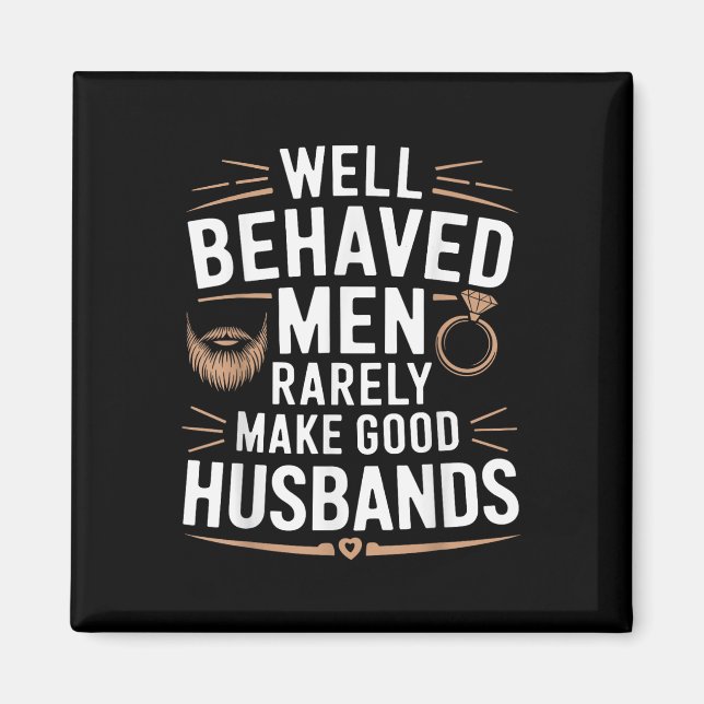 Funny Groom Men Husband Wedding Magnet (Vorne)