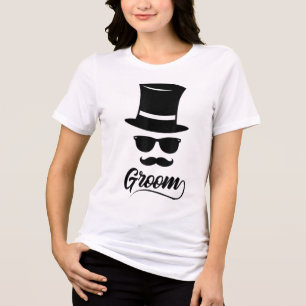 Funny Groom Shirt White For Men Hat And Mustache T