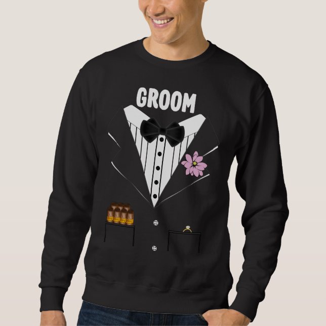 Funny Groom Tuxedo Sweatshirt (Vorderseite)