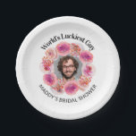 Funny Groom's Gesicht Bachelorette Bright Bloral Pappteller<br><div class="desc">Planen Sie einen Junggeselinnen-Abschied?  Die Teller aus unserem Face Bachelorette Bright Floral Paper sind die perfekte Ergänzung zu Ihrem Fest. Die Teller sind in einem unglaublich witzig Bräutigam gestaltet und sorgen für viel Lächeln und Spaß.</div>