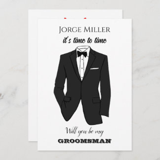 Funny Groomsman  Invitation