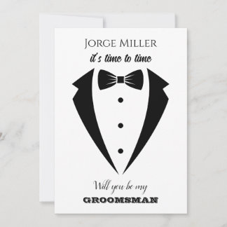 Funny Groomsman  Invitation