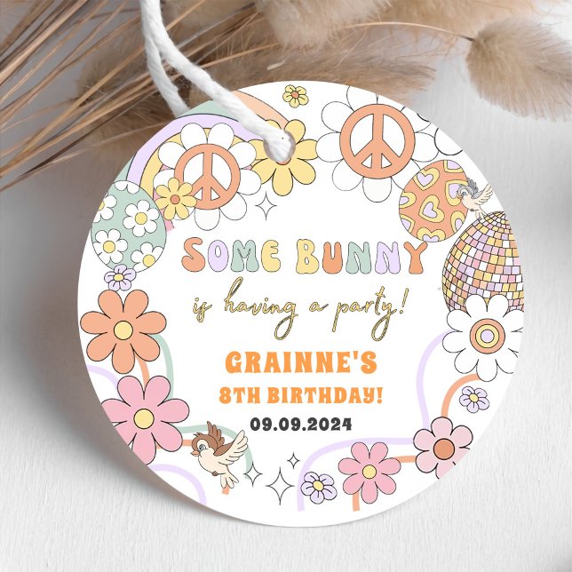 Funny Groovy 1. Ostergeburt Party Geschenkanhänger (Von Creator hochgeladen)