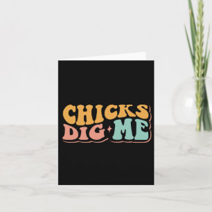 Funny Groovy Chicks Dig Me Happy Osterfest Karte