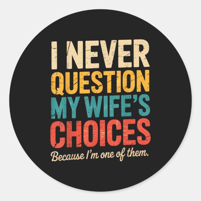 Funny Groovy Dad Joke Quote For Husband Fathers Da Runder Aufkleber (Vorderseite)