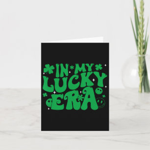 Funny Groovy St Patricks Day Kleeblatt zum Glück Karte