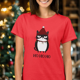Funny Grouchy Cat Catmas Spaß Weihnachten T-Shirt