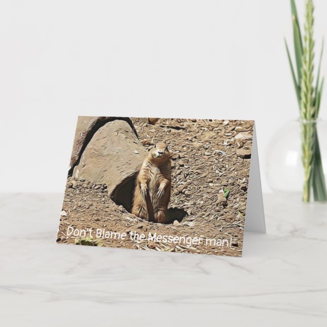 Funny Groundhog Day Card Karte (Vorderseite)