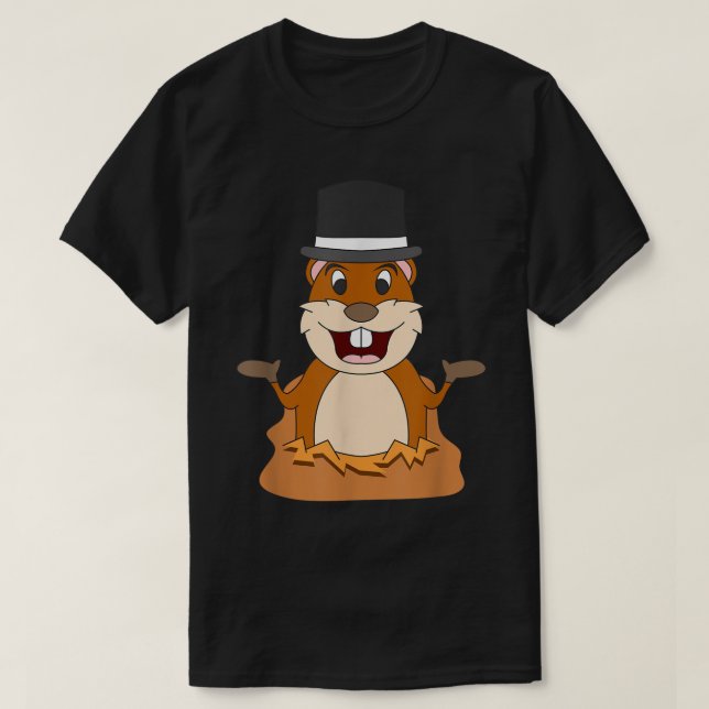 Funny Groundhog Day Phil Groundhog Lover Top Hat S (Design vorne)