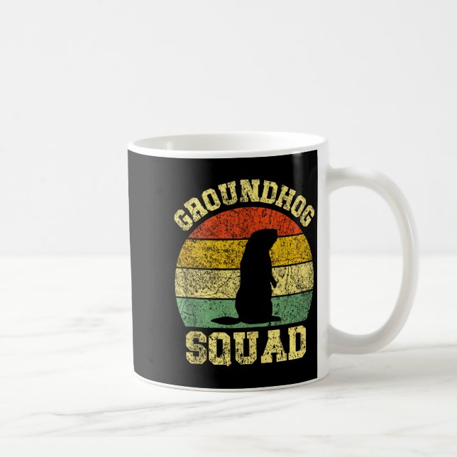 Funny Groundhog Squad Design Happy Groundhog Day 2 Kaffeetasse (Rechts)