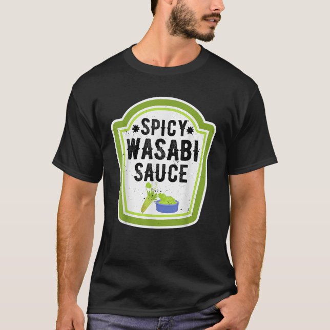 Funny Group Halloween Kostüm Wasabi Sauce Kondime T-Shirt (Vorderseite)