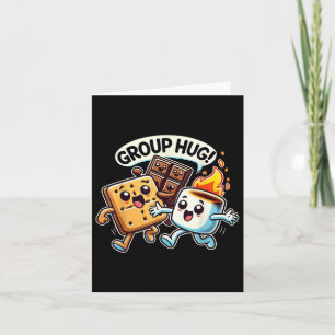 Funny Group Umarmung Marshmellow Smores Outdoor Ca Karte