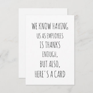 Funny Group Work Card - Boss Card - Boss's Day Dankeskarte