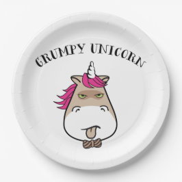 Funny Grumpa Einhornpapierplatte Pappteller