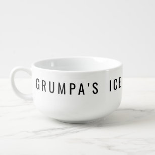 Funny Grumpa's Grumpy Opa White Personalisiert Große Suppentasse