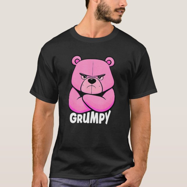 Funny Grumpy Bear - Grouch Or Grouch T-Shirt (Vorderseite)