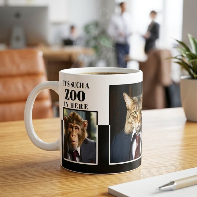 Funny Grumpy Boss Office Kaffeetasse (Corporate satire mug featuring humorous imagery of a "board of directors" - boss or coworker gift)
