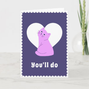 Funny Grumpy Cat Anti-Valentine's Day Sarcastic Karte