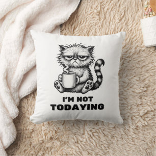 Funny Grumpy Cat Coffee Cat Lovers Akzent Kissen