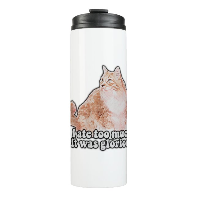 Funny grumpy cat meme für Katz- und Kitesurfer Thermosbecher (Vorderseite)