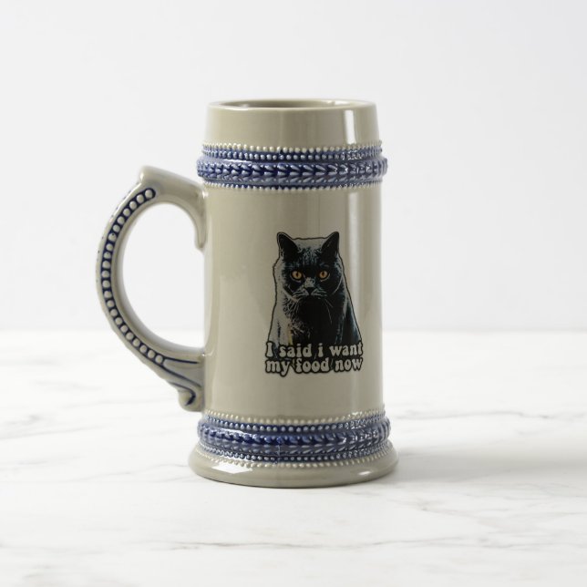 Funny grumpy cat meme für Katzenbesitzer und Liebh Bierglas (Links)