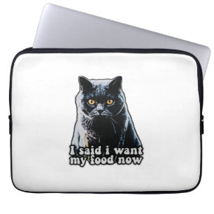 Funny grumpy cat meme für Katzenbesitzer und Liebh Laptopschutzhülle