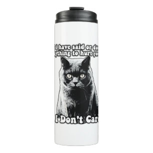 Funny grumpy cat meme für kitten personen & besitz thermosbecher