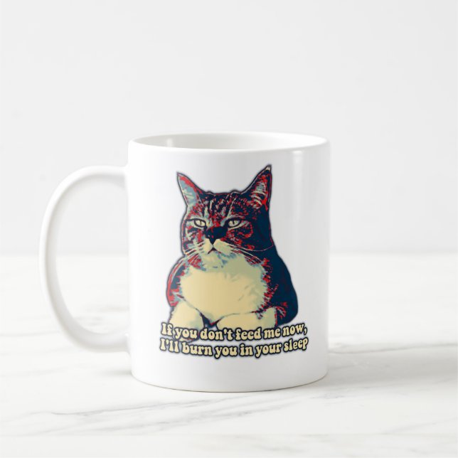 Funny grumpy cat meme für kitty besitzer und liebh kaffeetasse (Links)