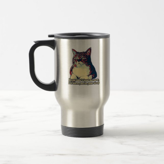Funny grumpy cat meme für kitty besitzer und liebh reisebecher (Links)