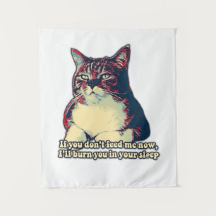 Funny grumpy cat meme für kitty besitzer und liebh wandteppich