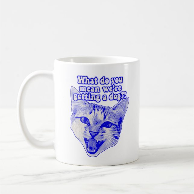 Funny grumpy cat meme für kitty und cat Liebhaber Kaffeetasse (Links)