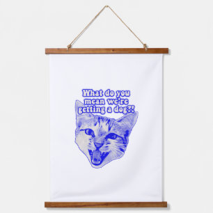 Funny grumpy cat meme für kitty und cat Liebhaber Wandteppich Mit Holzrahmen