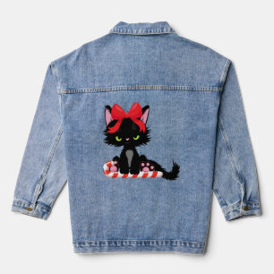 Funny Grumpy Cat O Christmas Tree Jeansjacke