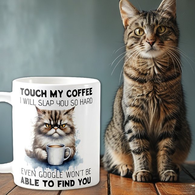 Funny Grumpy Cat Quote Kaffeetasse (Von Creator hochgeladen)