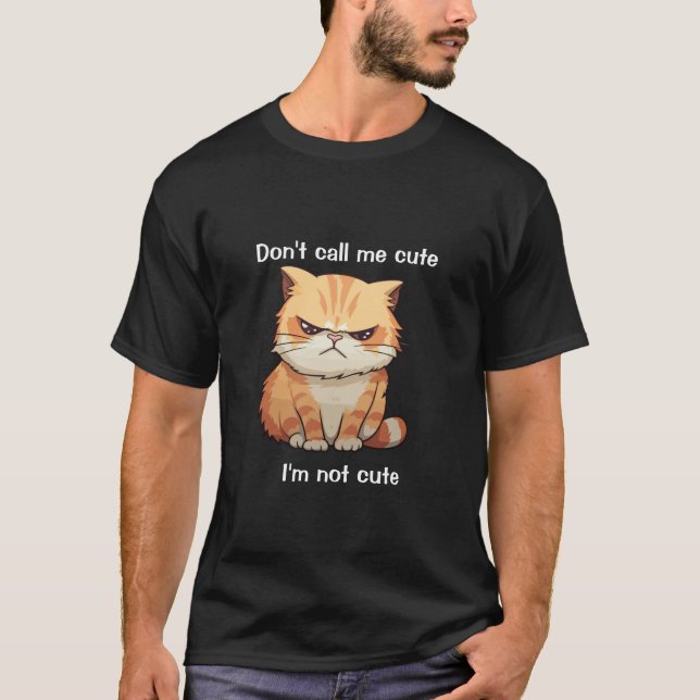 "Funny Grumpy Cat T - Shirt - Ruf mich nicht Niedl (Vorderseite)
