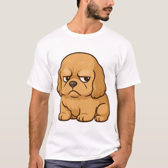 Funny Grumpy Dog Personalized Gift Custom T-shirt (Vorderseite)
