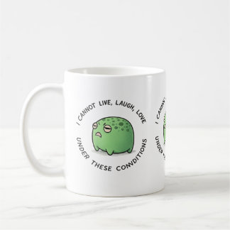Funny Grumpy Frog Mug – I Cannot Live Laugh Love U Kaffeetasse