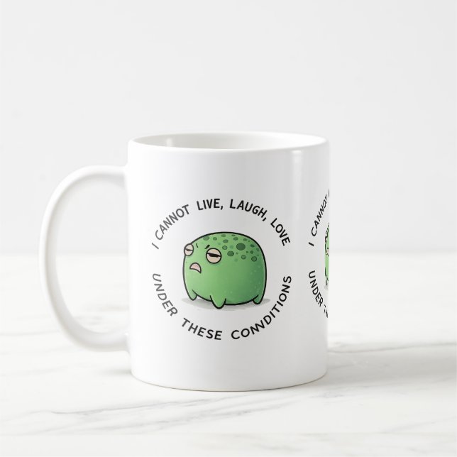 Funny Grumpy Frog Mug – I Cannot Live Laugh Love U Kaffeetasse (Links)