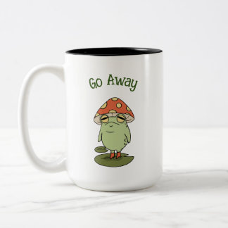 Funny Grumpy "Go Away" Frosch Tasse