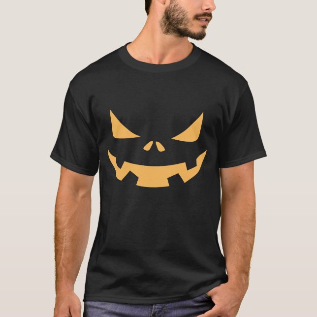 Funny Grumpy Halloween Pumpkin Design Männer Fraue T-Shirt (Vorderseite)