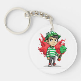 Funny grumpy kid acrylic keychain  schlüsselanhänger