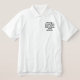 Funny Grumpy Male Lawn Bowler, bestickter Polo (Design Front)