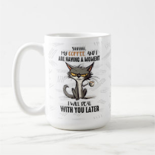 Funny Grumpy Morning Person Tasse, Coffee Chat Cup Kaffeetasse