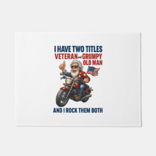 Funny Grumpy Old Man Veteran Motorrad Fußmatte